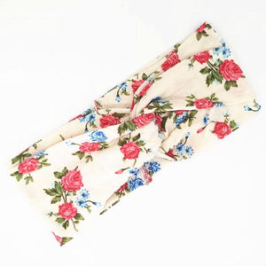Boho Flower Headbands For Women Vintage Strecth Hairbands Bows Headband Yoga Turban Headwrap Girls Hair Accessories