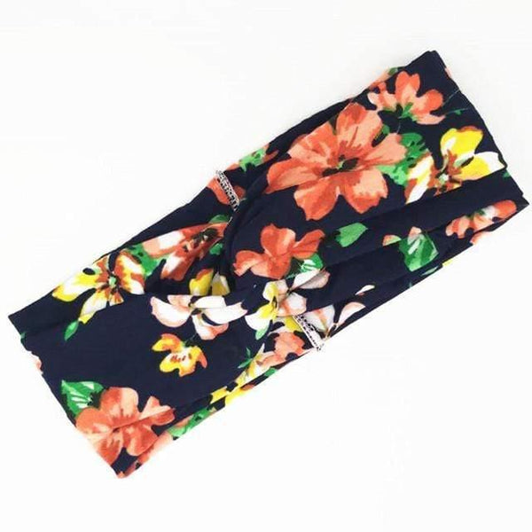 Boho Flower Headbands For Women Vintage Strecth Hairbands Bows Headband Yoga Turban Headwrap Girls Hair Accessories