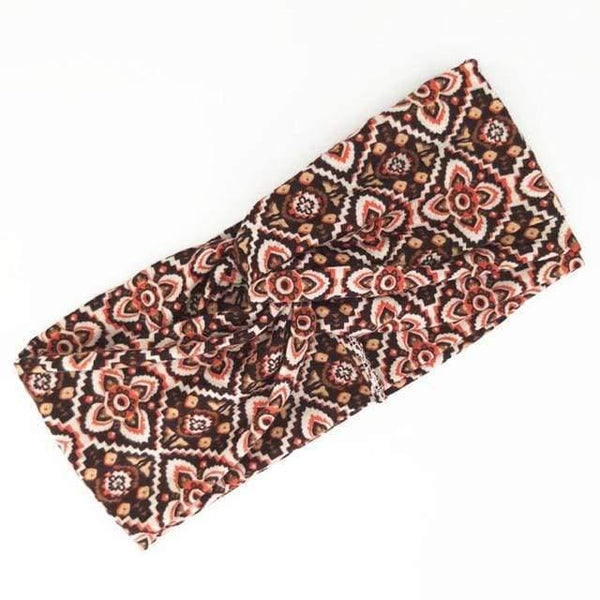 Boho Flower Headbands For Women Vintage Strecth Hairbands Bows Headband Yoga Turban Headwrap Girls Hair Accessories