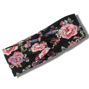 Boho Flower Headbands For Women Vintage Strecth Hairbands Bows Headband Yoga Turban Headwrap Girls Hair Accessories