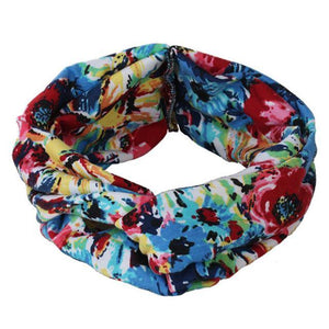 Boho Flower Headbands For Women Vintage Strecth Hairbands Bows Headband Yoga Turban Headwrap Girls Hair Accessories
