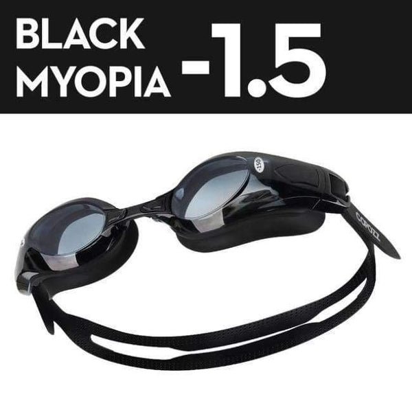 Planet Gates Myopia Black -1.5 / China Swimming Goggles Men Women Adult 0 -1.5 to -8 Double Anti fog UV Protecion Swimming Glasses Pro Diopter Zwembril