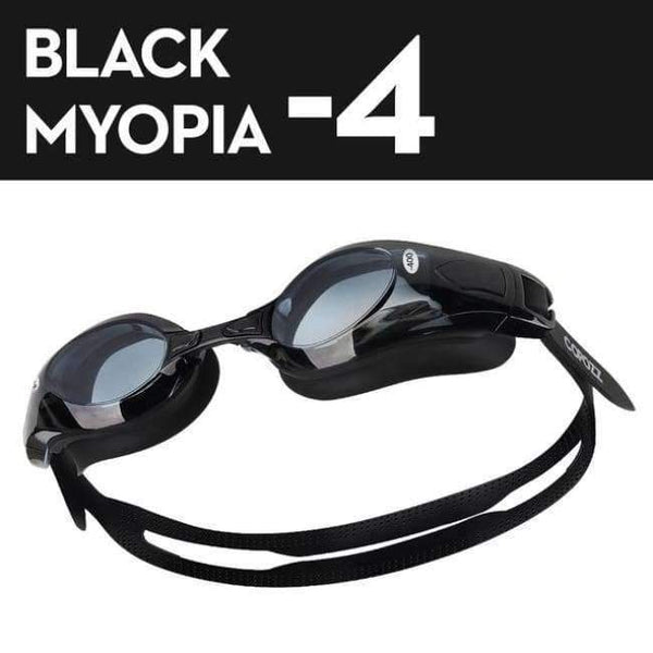 Planet Gates Myopia Black -4 / China Swimming Goggles Myopia 0 -1.5 to -8 Support Anti fog UV Protecion Swimming Glasses Diopter Adult Men Women Zwembril 2018
