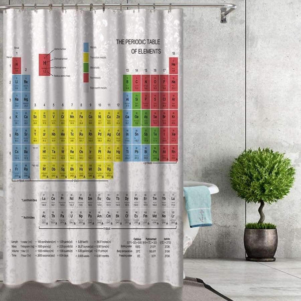 Planet Gates MYSC0003 / 180X180CM Periodic Table of Elements Digital Printing Shower Curtains Bathroom Products Hotel Shower Curtains Home Bath Decor
