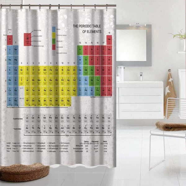 Planet Gates MYSC0003 / 180X180CM Periodic Table of Elements Digital Printing Shower Curtains Bathroom Products Hotel Shower Curtains Home Bath Decor