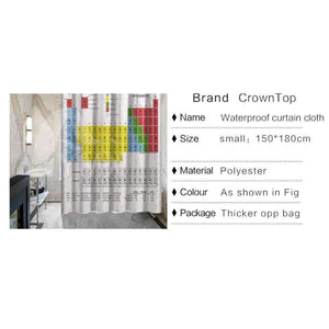 Planet Gates MYSC0003 / 180X180CM Periodic Table of Elements Digital Printing Shower Curtains Bathroom Products Hotel Shower Curtains Home Bath Decor