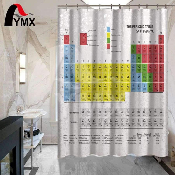 Planet Gates MYSC0003 / 180X180CM Periodic Table of Elements Digital Printing Shower Curtains Bathroom Products Hotel Shower Curtains Home Bath Decor