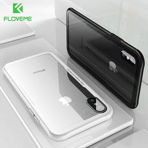 Planet Gates Mysterious Black / For iPhone X FLOVEME Tempered Glass Phone Case For iPhone X Xs Max Transparent Protective Glass Cases For iPhone Xs XR X Cover Coque Capinhas