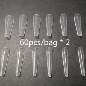Planet Gates N 120pcs in bag Dual Nail Forms French False Tips Builder Poly UV Nail Gel System Acrylic Nail Art Decorations Long Full Cover Easy Tools