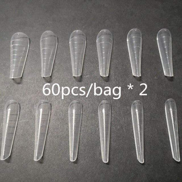 Planet Gates N 120pcs in bag Dual Nail Forms French False Tips Builder Poly UV Nail Gel System Acrylic Nail Art Decorations Long Full Cover Easy Tools