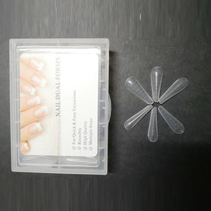 Planet Gates N 120pcs in box Dual Nail Forms French False Tips Builder Poly UV Nail Gel System Acrylic Nail Art Decorations Long Full Cover Easy Tools