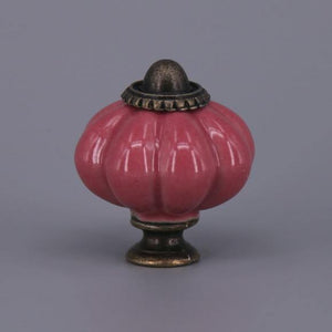 1x Hot selling Pumpkins Knobs Ceramic Kitchen Cupboard Cabinet Wardrobe Baby Children Room Pull Drawer 33mm Porcelain Handle