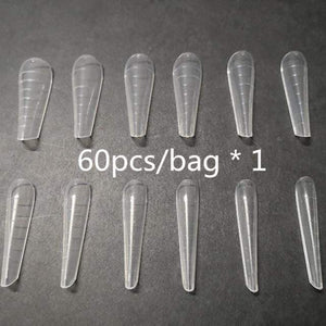 Planet Gates N 60pcs in bag Dual Nail Forms French False Tips Builder Poly UV Nail Gel System Acrylic Nail Art Decorations Long Full Cover Easy Tools