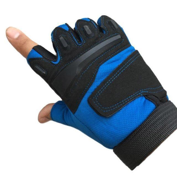 Planet Gates N Blue / L Black Hawk Military Tactical Gloves Men Fighting Combat Half Finger Anti-slip Gloves M/L/XL