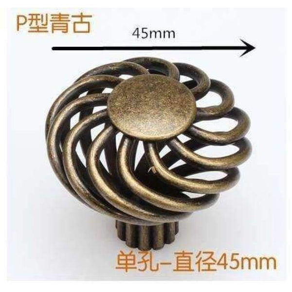 Planet Gates N European bronze birdcage drawer Pulls cupboard door knobs and handles wine cabinet shoe wardrobe handles Furniture Hardware