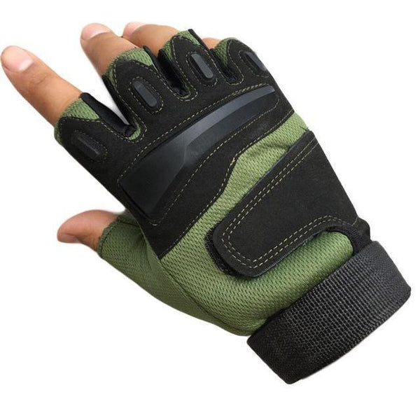 Planet Gates N Green / L Black Hawk Military Tactical Gloves Men Fighting Combat Half Finger Anti-slip Gloves M/L/XL