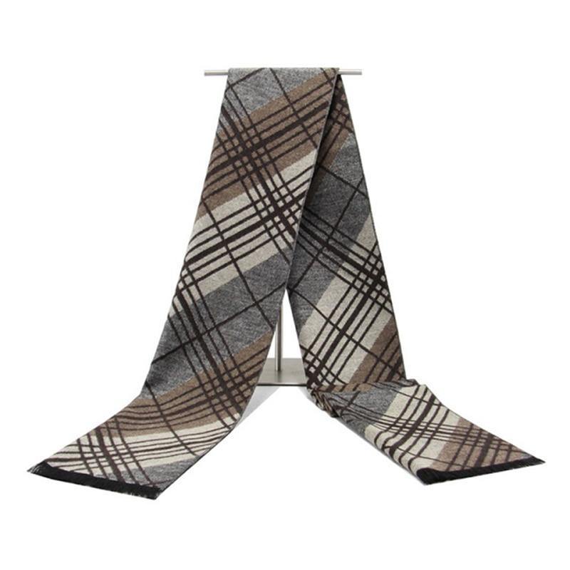 Planet Gates N708 Men scarf cotton Tassel double Fine stripe plaid Scarves men winter new Fashion striped Scarf for Men wraps