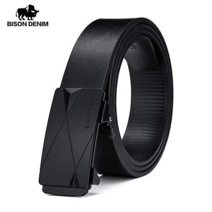 Men Genuine Leather Belt Automatic Alloy Buckle Belt Classic Fashion Luxury Cow Genuine Leather Belt For Men N71581