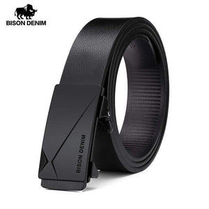 Men Genuine Leather Belt Automatic Alloy Buckle Belt Classic Fashion Luxury Cow Genuine Leather Belt For Men N71581