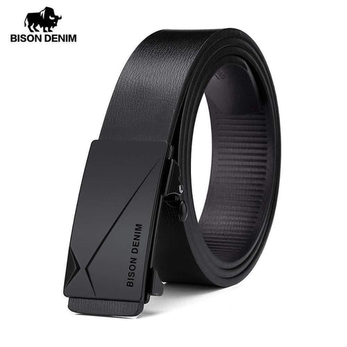 Men Genuine Leather Belt Automatic Alloy Buckle Belt Classic Fashion Luxury Cow Genuine Leather Belt For Men N71581