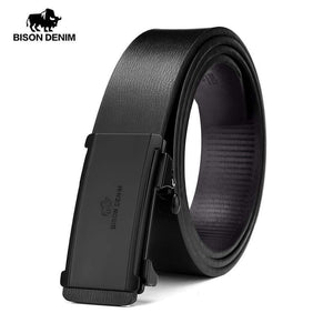 Men Genuine Leather Belt Automatic Alloy Buckle Belt Classic Fashion Luxury Cow Genuine Leather Belt For Men N71581