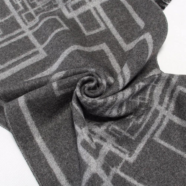 Planet Gates N732 Men Classic Cashmere Geometric Scarf Winter Warm Soft Tassel fashion Shawl Wrap scarf