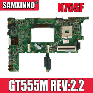 Planet Gates N75SF Motherboard GT555M REV:2.2 RAM For Asus N75SF N75SL N75S laptop Motherboard N75SF Mainboard N75SF Motherboard test 100% OK