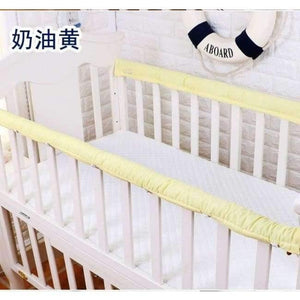 Planet Gates nai you huang 1 Pair 100% Cotton Baby Crib Bed Set Guardrails' Protector Crashproof Crib Bumper Strip For Newborn Baby Bedding Protection Set