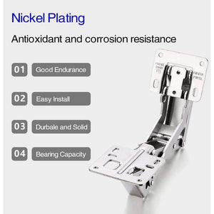 Planet Gates NAIERDI 165/170/175 Degree Hinge No-Drilling Hole Spring Angle Hinges For Cabinet Cupboard Door Thick Board Furniture Hardware