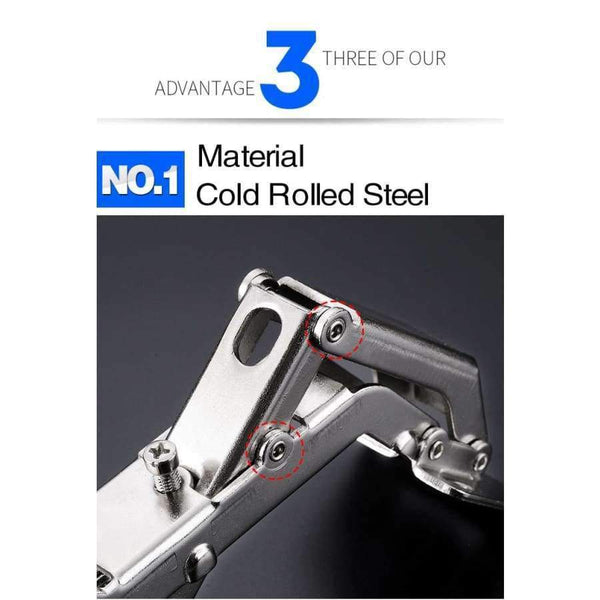 Planet Gates NAIERDI 165/170/175 Degree Hinge No-Drilling Hole Spring Angle Hinges For Cabinet Cupboard Door Thick Board Furniture Hardware