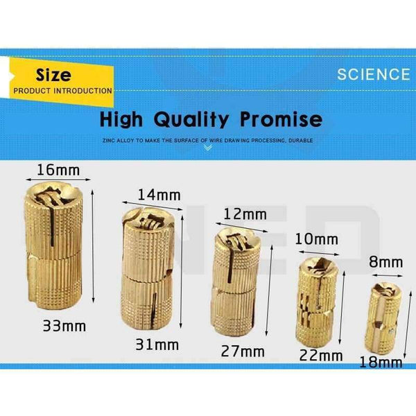 Planet Gates NAIERDI 4PCS 14mm Copper Barrel Hinges Cylindrical Hidden Cabinet Concealed Invisible Brass Door Hinges For Furniture Hardware