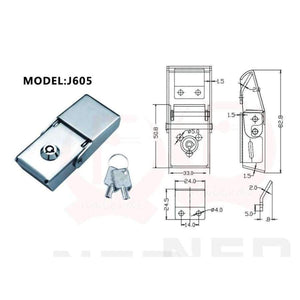 Planet Gates NAIERDI J605 Advertisement Lock Stainless Steel Cabinet Boxes Hasp LED Light Trunk Accessory Locks For Industry Hardware
