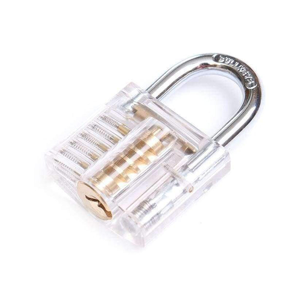 Planet Gates NAIERDI Practice Padlock Locksmith Hand Tool Transparent Visible Lock Pick With Broken Key Removing Hooks Extractor Set Hardware