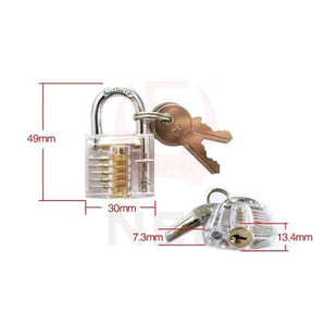 Planet Gates NAIERDI Practice Padlock Locksmith Hand Tool Transparent Visible Lock Pick With Broken Key Removing Hooks Extractor Set Hardware