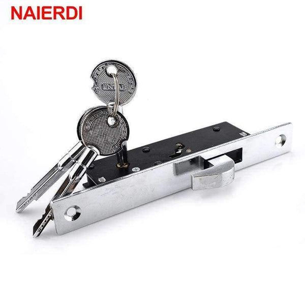Planet Gates NAIERDI Sliding Door Lock Zinc Alloy Window Locks Anti-Theft Safety Wood Gate Floor Lock With Cross Keys For Furniture Hardware