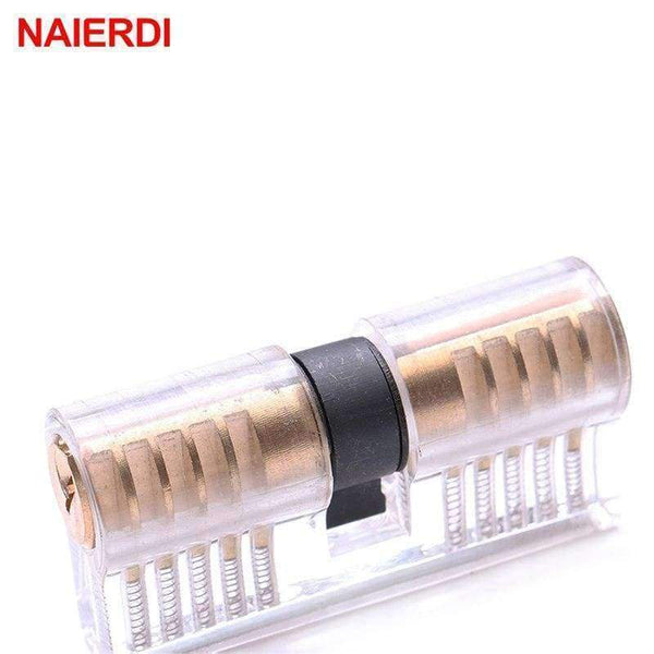 Planet Gates NAIERDI Transparent Locksmith Locks Cutaway Training Skill Professional Visible Practice Padlock Copper Lock Pick Tools Hardware
