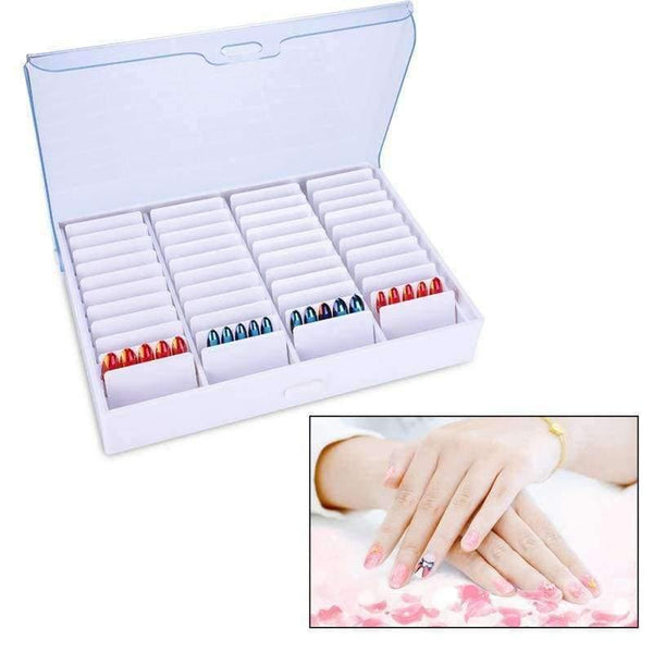 Planet Gates Nail Art Decoration Rhinestone Gem Storage Box Manicure Nail Tools Empty Clear Bead Container Rhinestone False Fake Nail Box