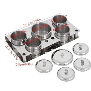 Planet Gates Nail Art Mini Powder & Liquid Set Cans Stainless Steel Storage Box Compact Manicure Tools UV Disinfection Sterilizer Box