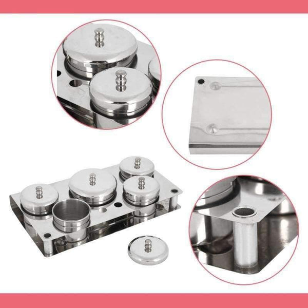 Planet Gates Nail Art Mini Powder & Liquid Set Cans Stainless Steel Storage Box Compact Manicure Tools UV Disinfection Sterilizer Box