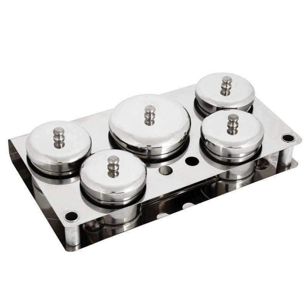 Planet Gates Nail Art Mini Powder & Liquid Set Cans Stainless Steel Storage Box Compact Manicure Tools UV Disinfection Sterilizer Box