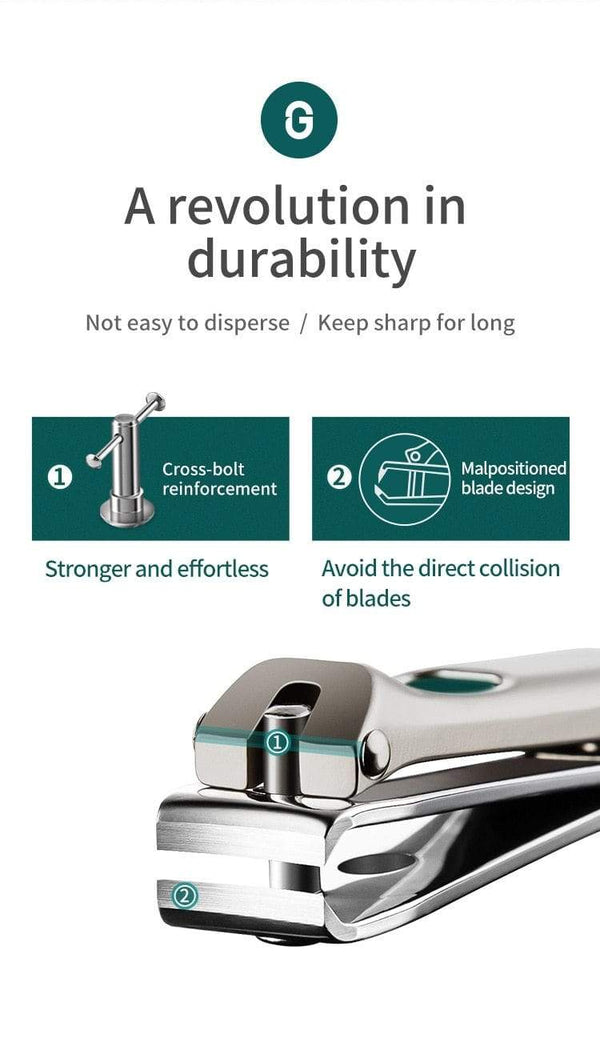 Planet Gates Nail Clippers Stainless Steel Curved blade Clipper Fingernail Scissors Cutter Manicure tools trimmer with nail files