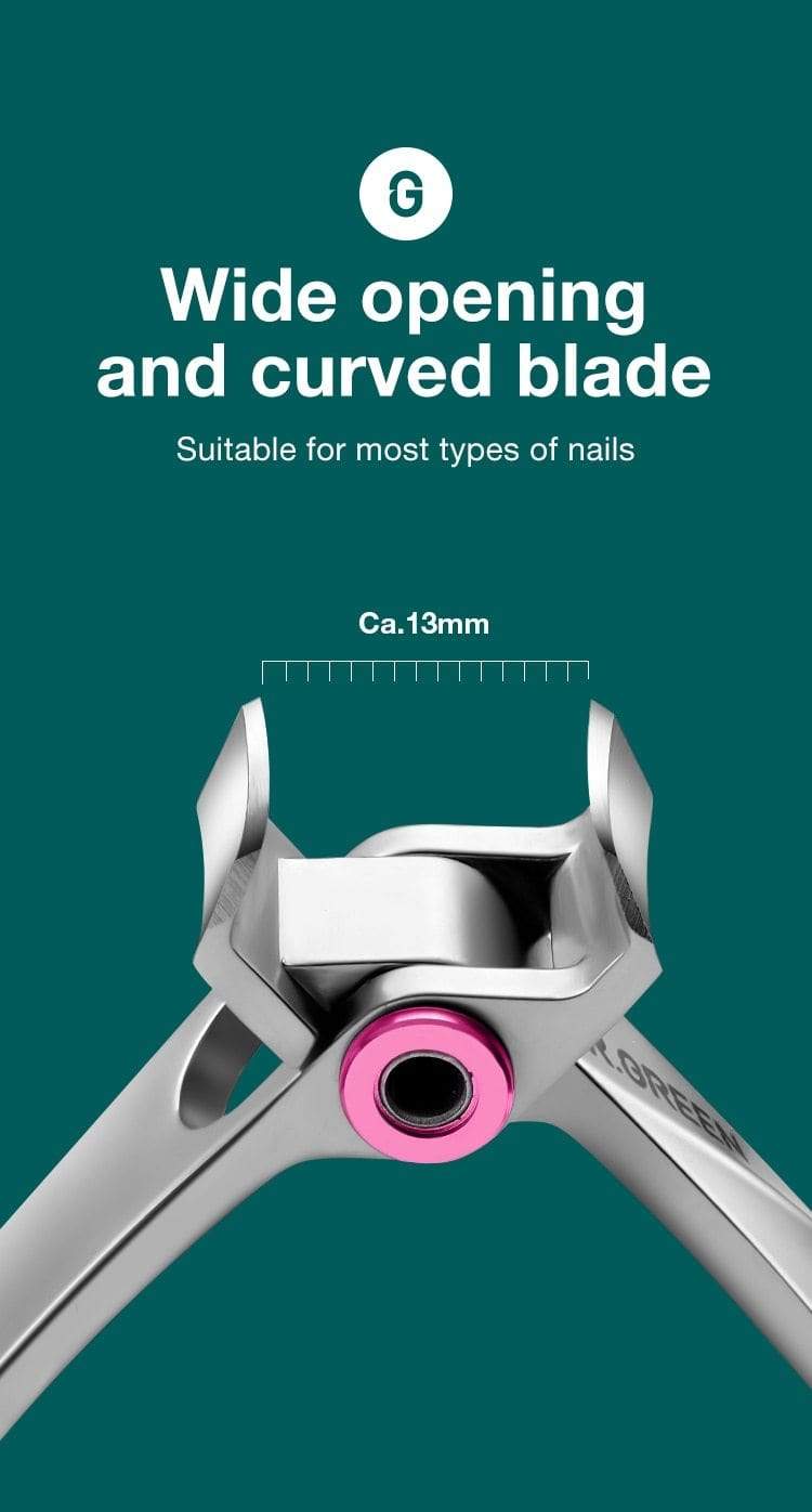 Planet Gates Nail Clippers Stainless Steel Wide Jaw Opening Manicure Fingernail Cutter Thick Hard Ingrown Toenail Scissors tools