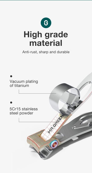 Planet Gates Nail Clippers Stainless Steel Wide Jaw Opening Manicure Fingernail Cutter Thick Hard Ingrown Toenail Scissors tools