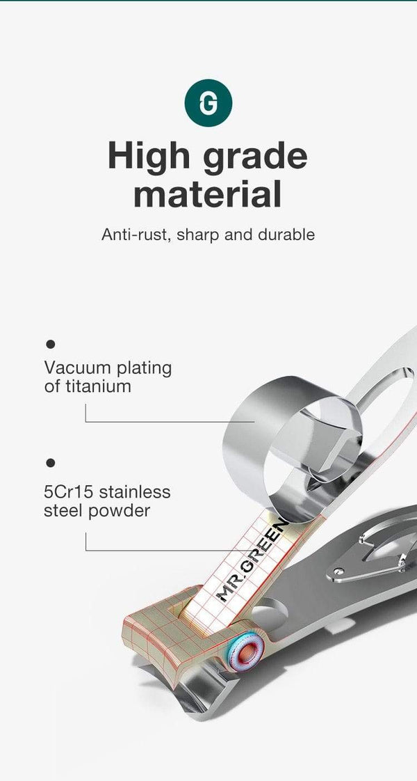 Planet Gates Nail Clippers Stainless Steel Wide Jaw Opening Manicure Fingernail Cutter Thick Hard Ingrown Toenail Scissors tools