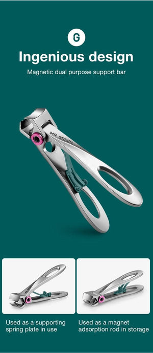 Planet Gates Nail Clippers Stainless Steel Wide Jaw Opening Manicure Fingernail Cutter Thick Hard Ingrown Toenail Scissors tools