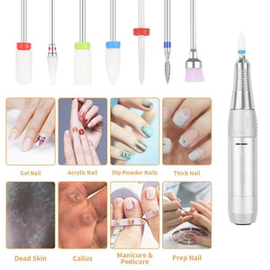 Planet Gates Nail Drill Bits Set with Box Ceramics Milling Cutter Manicure Machine Accessories Nail Tools Electric Nail Files
