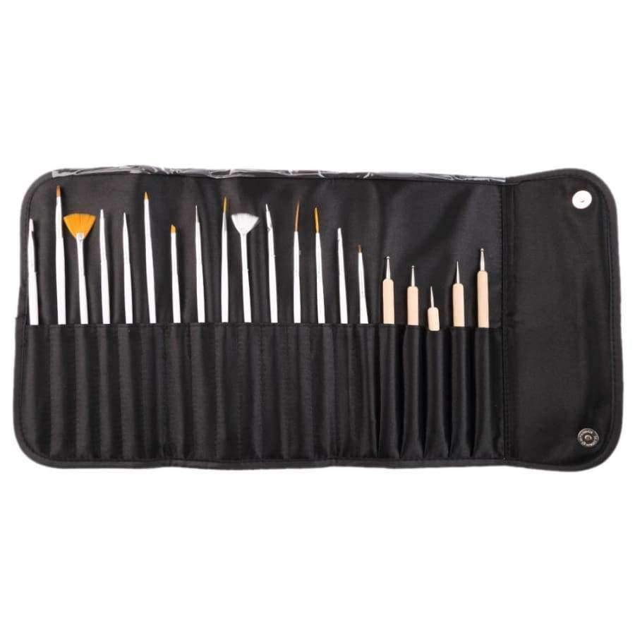 Planet Gates Nail Gel Polish Brushes 20 Pcs/Set Nail Art Decorations Brush Set Tools Professional Painting Pen for False Nail Tips UV