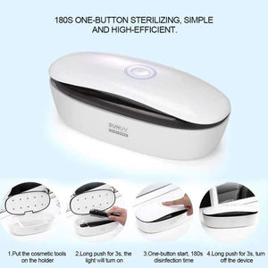 Planet Gates Nail Tool Sterilizer LED UV Sterilizer Box Cosmetics Nails Tools Makeup Brushes Beauty Shaver Cleaning Travel Supplies UV Sterilization Device