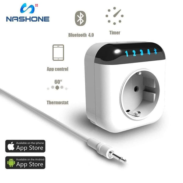 Planet Gates Nashone Smart Thermostat 220V Temperature Controller Bluetooth Smart Plug App Remote Control Socket With Timing  And Countdown