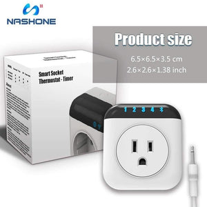 Planet Gates Nashone Smart Thermostat 220V Temperature Controller Bluetooth Smart Plug App Remote Control Socket With Timing  And Countdown